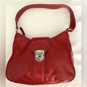 Red Antonio Melani Soft Leather Handbag